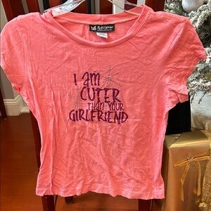 Self Esteem Pink Tee with Cute Graphic